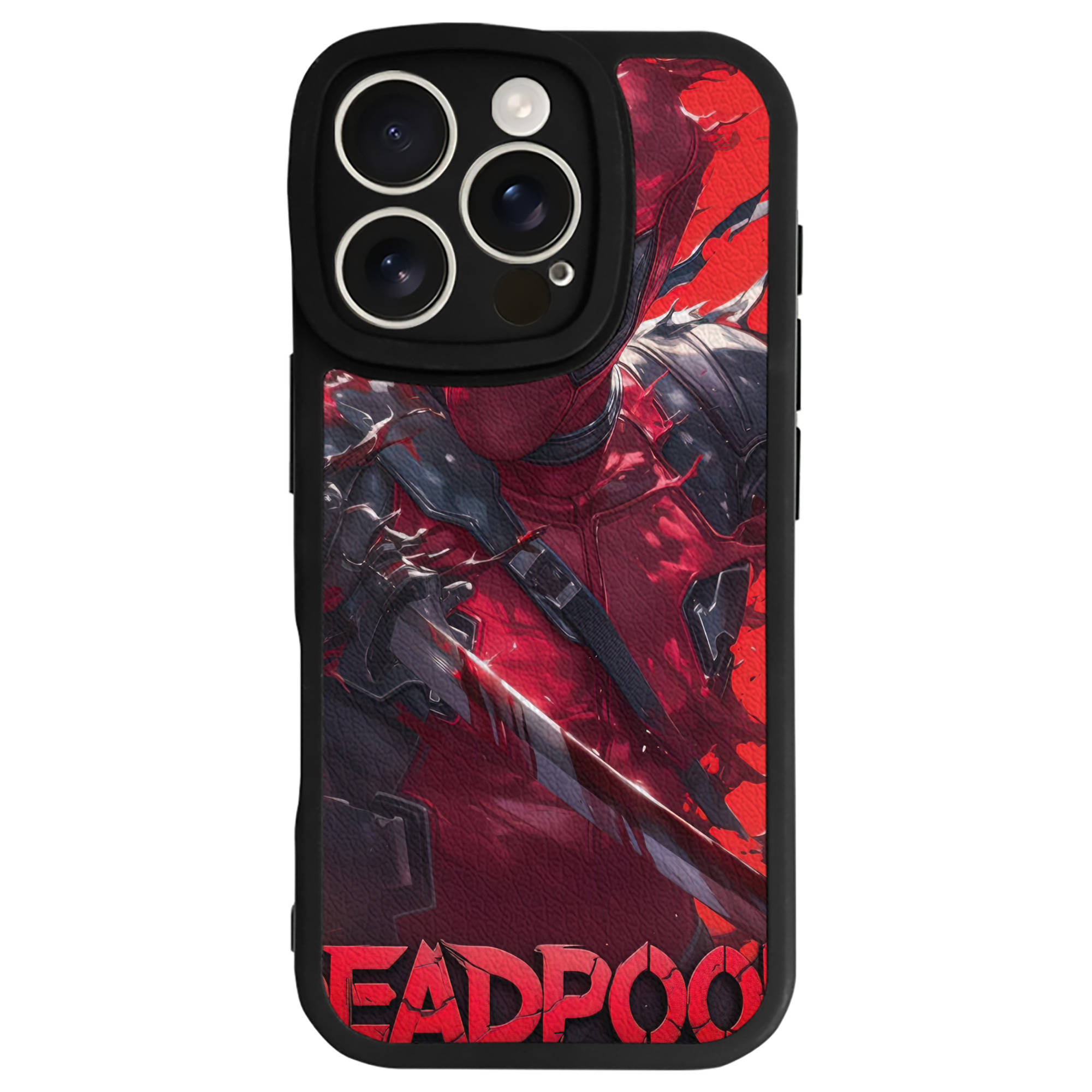 （画像用） Deadpool デッドプール 【iPhone 16シリーズ対応】シリコンスマホケース（レザー調） 材質：シリコン